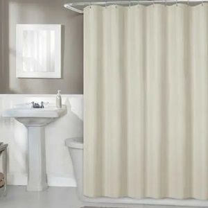 Waffle Weave Fabric Shower Curtain Heavyweight Hotel Luxury